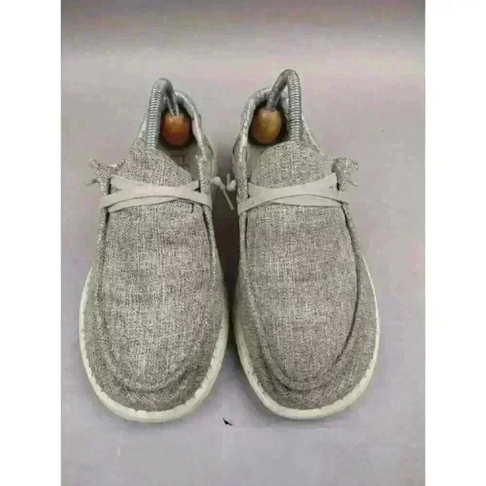 Hey Dude Women's‎ Wendy Linen Iron Womens Loafers Size 10 Gray